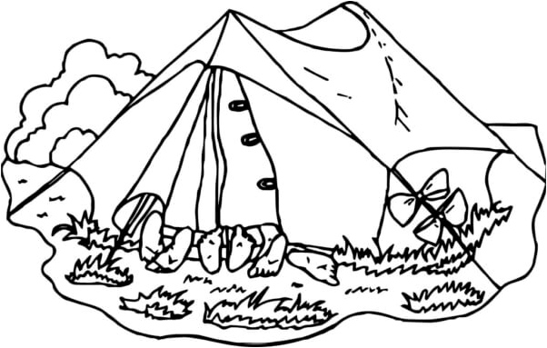 Camping Fun Coloring Page