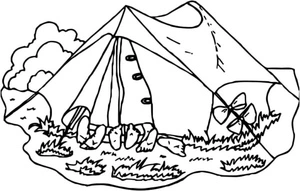 Camping Fun Coloring Page