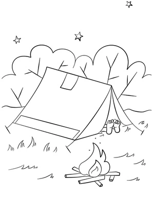 Outdoor Adventure Coloring Page Coloring Page