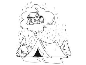 Rainy Tent Camping