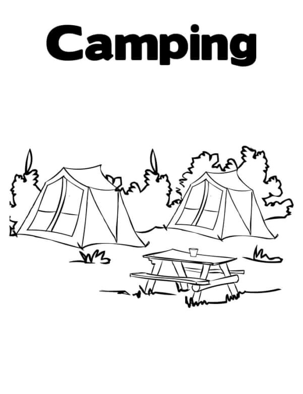 Rapidly Assembled Foldable Shelter Coloring Page