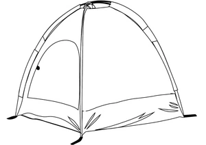 Tent in the Woods Coloring Page