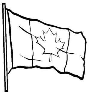 Canada Flag Coloring Page