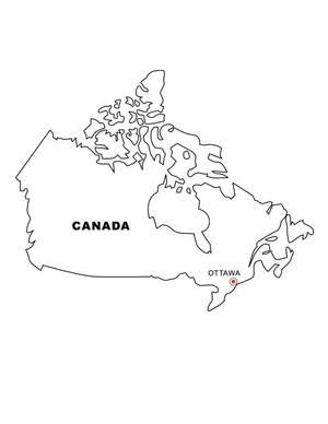 Canada Map Coloring Page