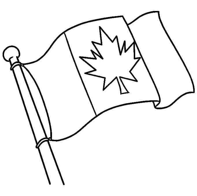 Free Canada Flag Coloring Page to Print Coloring Page
