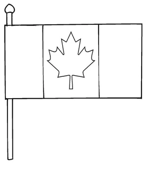 Free Printable Canada Flag Coloring Page Coloring Page