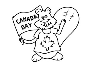 Printable Canadian Independence Celebration Coloring Page