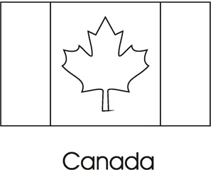 Printable Coloring Page of the Canadian Flag Coloring Page