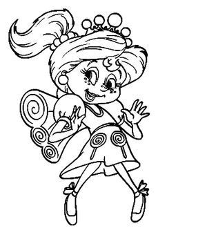 Candy Land Princess Lolly Coloring Page