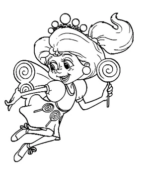 Princess Lolly from the Candy Land Coloring Page