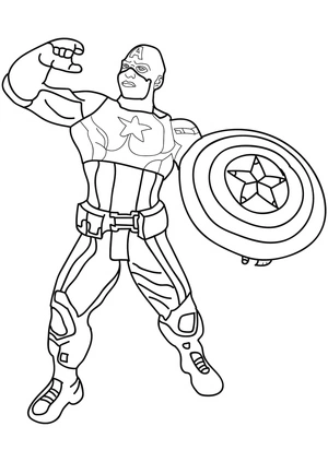 Captain America Excellence Coloring Page