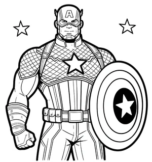 Captain America is awesome Coloring Page