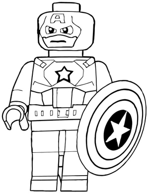 Standing Lego Captain America