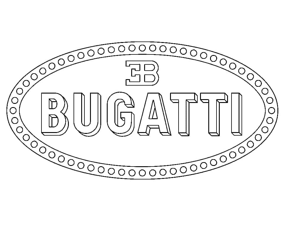 Bugatti Car Logo Coloring Page Coloring Page