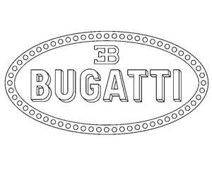 Bugatti Car Logo Coloring Page