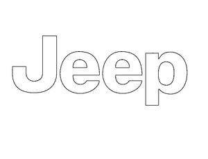 Logo of a Jeep Car Coloring Page