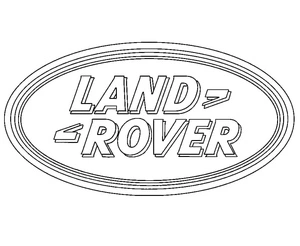 Logo of a Land Rover Car Coloring Page