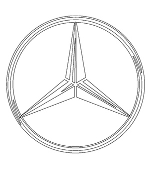 Logo of a Mercedes Benz Car