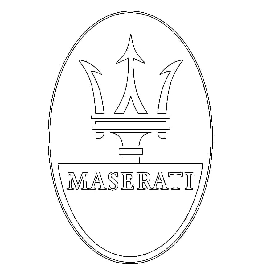 Maserati Car Logo Coloring Page Coloring Page