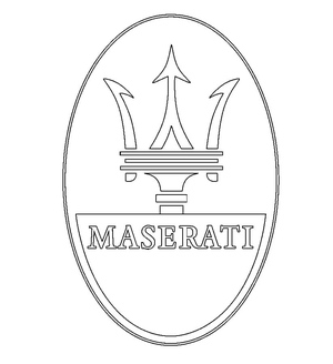 Maserati Car Logo Coloring Page