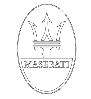 Maserati Car Logo Coloring Page Coloring Page
