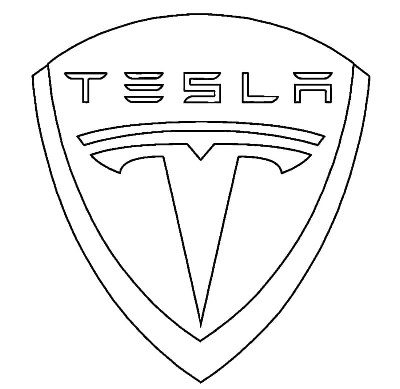 Tesla Car Logo Coloring Page Coloring Page