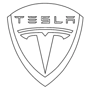 Tesla Car Logo Coloring Page Coloring Page