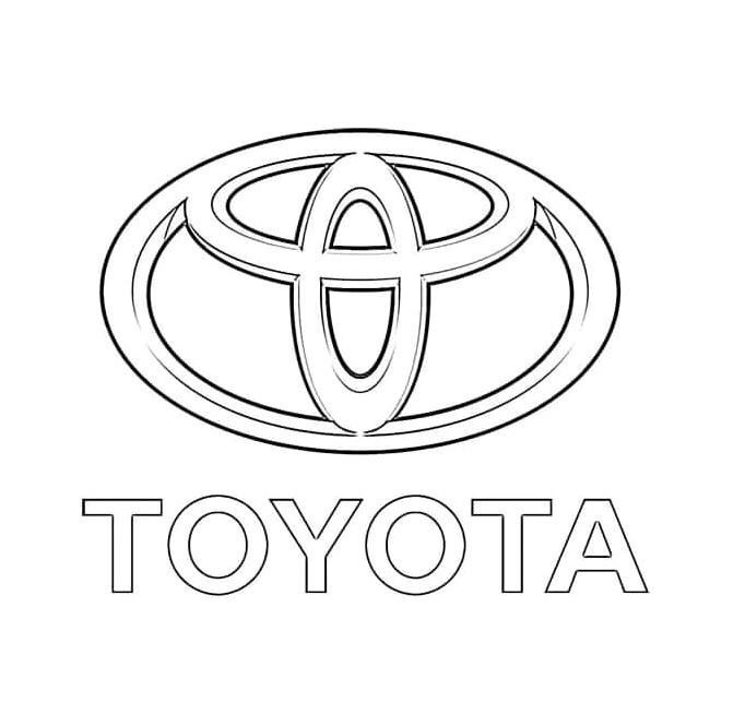 Toyota Vehicle Emblem Coloring Page