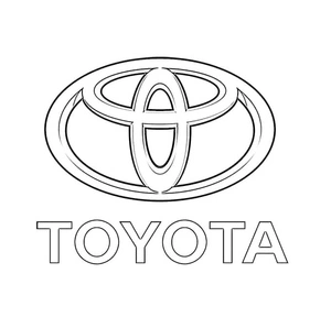 Toyota Vehicle Emblem Coloring Page
