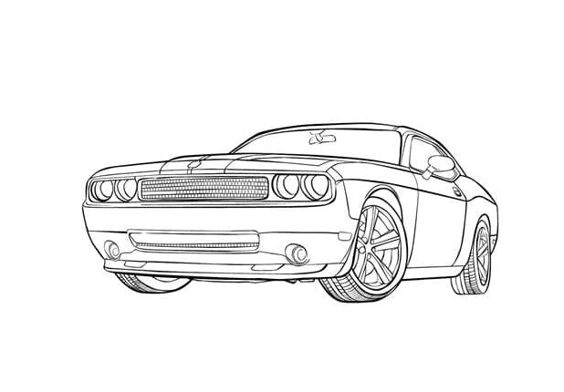 Outline of an Antique Car Coloring Page