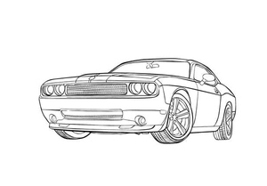 Outline of an Antique Car