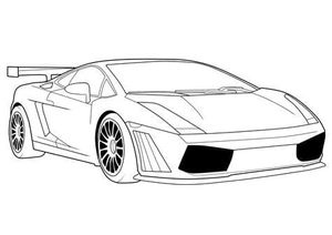 Super Car Coloring Page