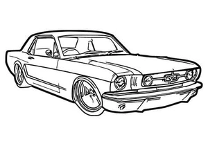 Vintage automobile Coloring Page