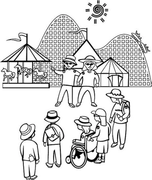 Giant Carnival Coloring Page