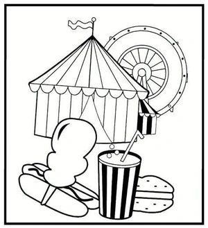 Large Carnival Picture Coloring Page
