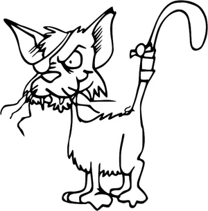 Naughty Feline Coloring Page