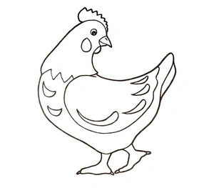 A Hen Coloring Page Coloring Page