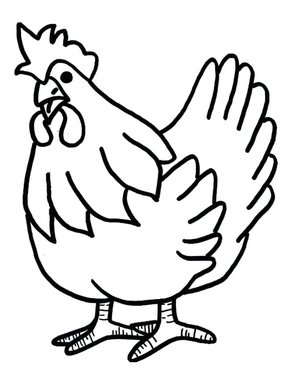 Chicken Coloring Page Coloring Page