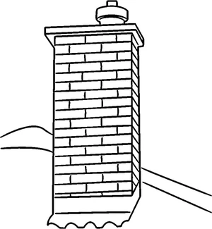 Chimney made of bricks Coloring Page
