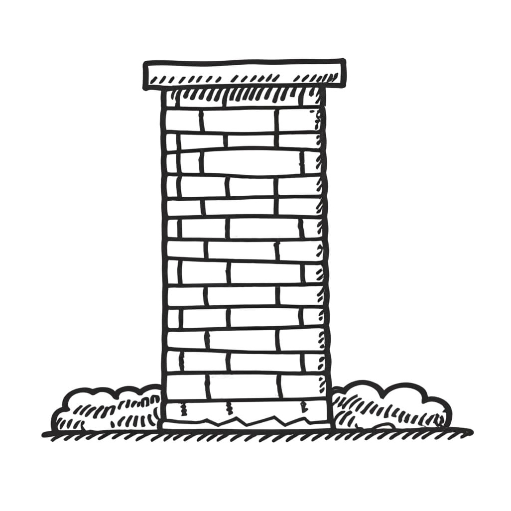 Coloring Page with a Chimney Coloring Page