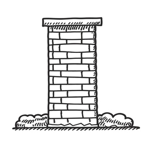 Coloring Page with a Chimney