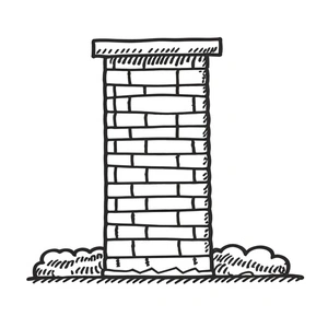 Coloring Page with a Chimney Coloring Page