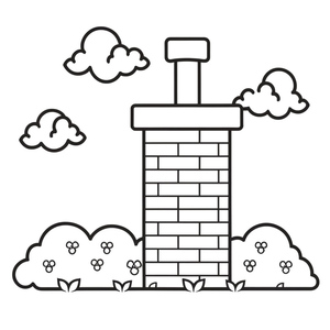 Printable Chimney Coloring Page