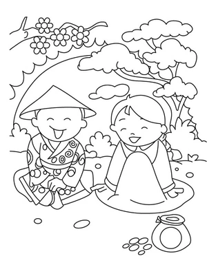 Printable for Kids to Celebrate Chinese New Year Coloring Page