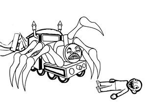 Choo Choo Charles Coloring Page Coloring Page