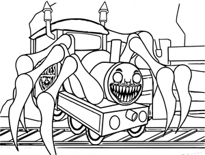 Picture of Choo Choo Charles Coloring Page