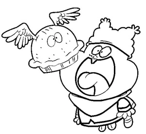 Chowder and the Flying Muffin Coloring Page