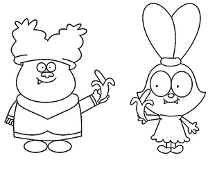 Cute Chowder and Panini Coloring Page