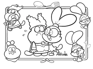 Panini with Chowder Coloring Page