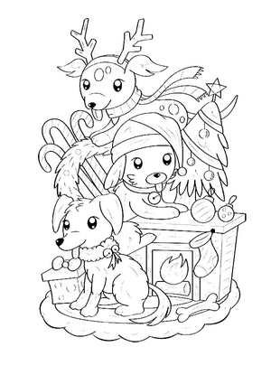 Printable Adorable Christmas Animals